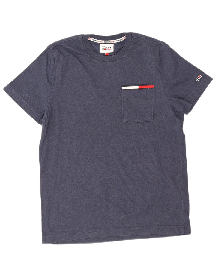 Tommy Hilfiger Mens T-Shirt Top Medium Navy Blue Cotton