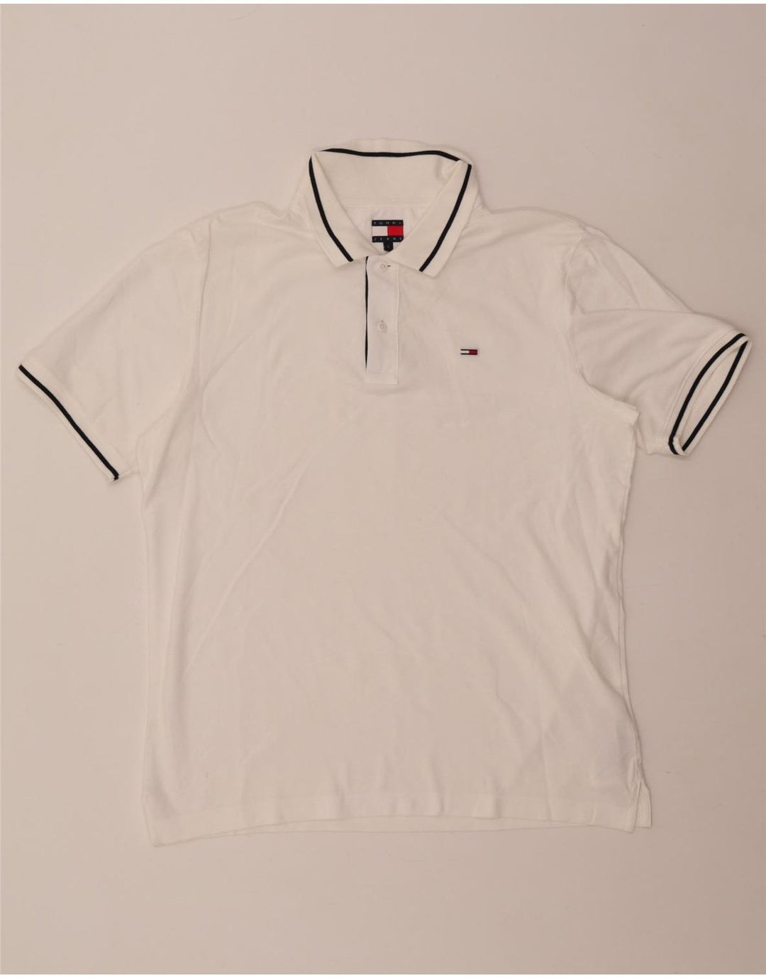 Tommy Hilfiger Herre poloshirt Stor hvid bomuld