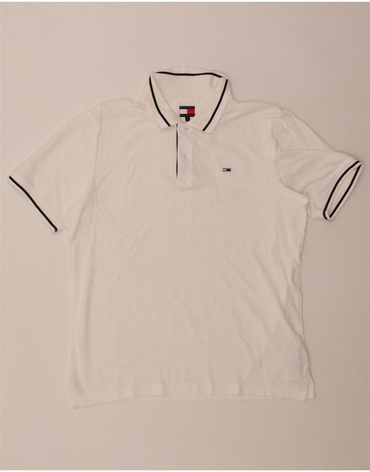 Tommy Hilfiger Herre poloshirt Stor hvid bomuld