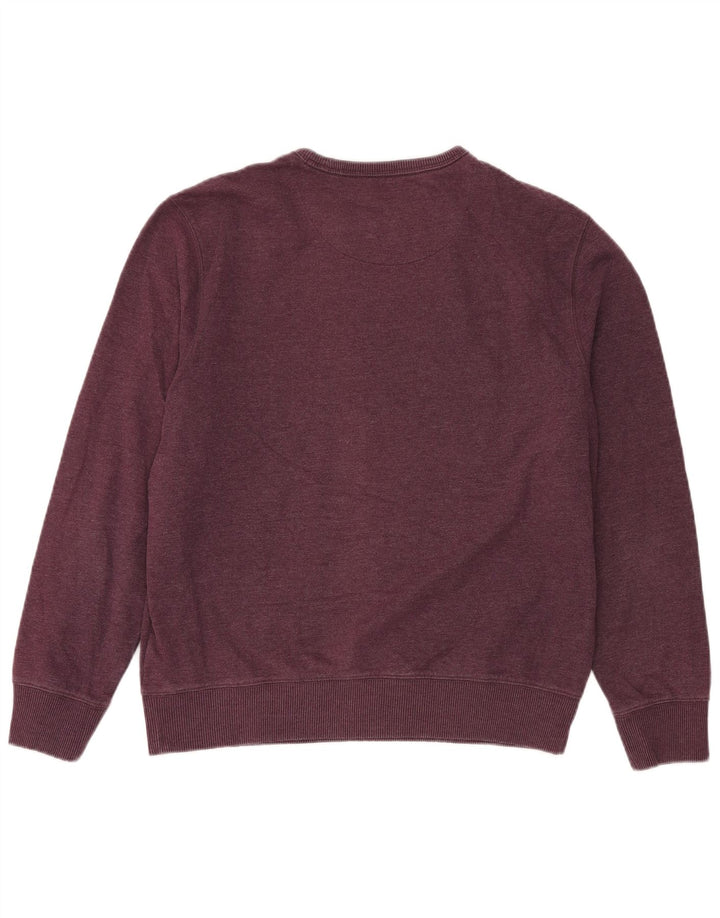 Marks & Spencer Mens Regular Fit Sweatshirt Jumper Large Burgundy Cotton