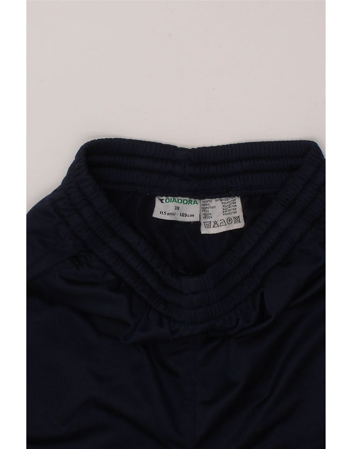 DIADORA Boys Tracksuit Trousers 11-12 Years  Navy Blue Polyester Vintage Diadora and Second-Hand Diadora from Messina Hembry 