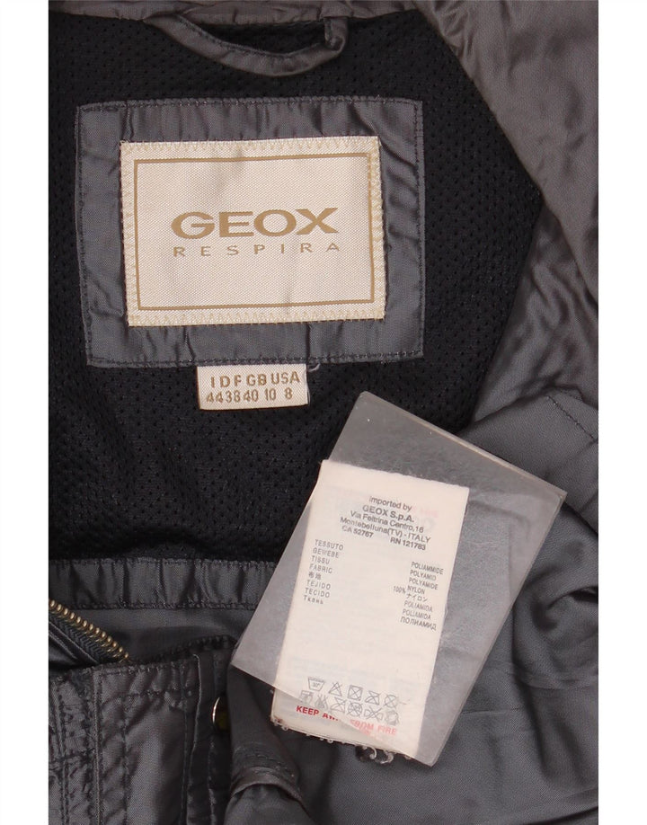 Geox Giacca Utility Oversize da Donna UK 10 Small Blu Navy in poliammide