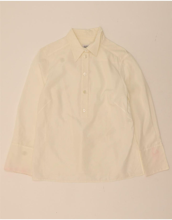 FERRE Womens Pullover Shirt Blouse UK 18 XL  Off White Acetate Vintage Ferre and Second-Hand Ferre from Messina Hembry 