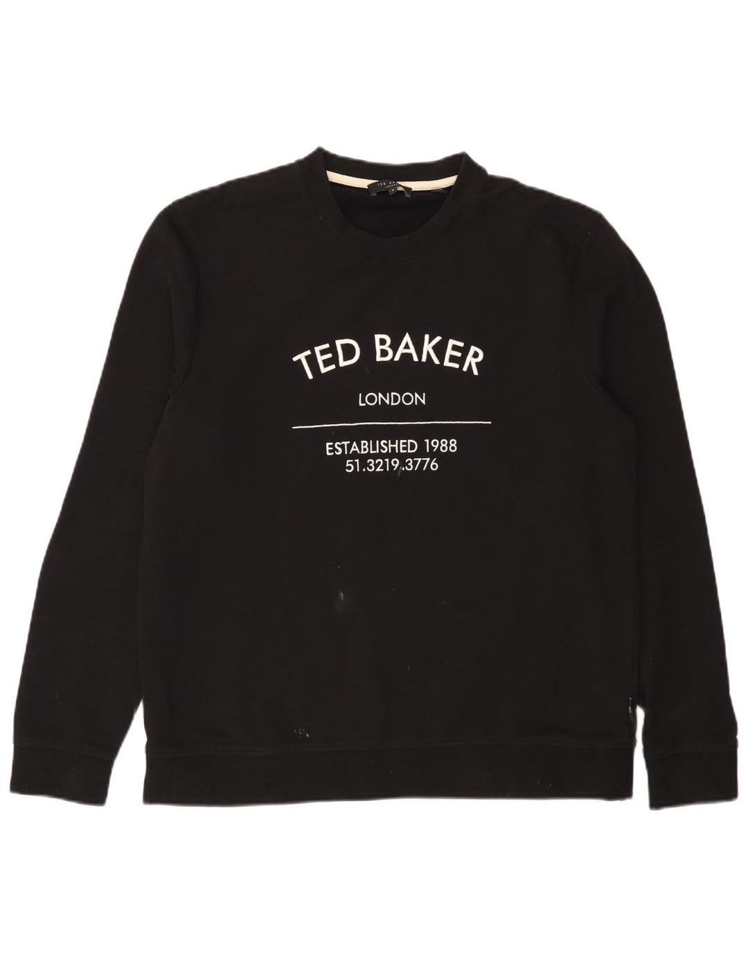Ted Baker Mens Graphic Sweatshirt Jumper Size 4 Large Black Cotton