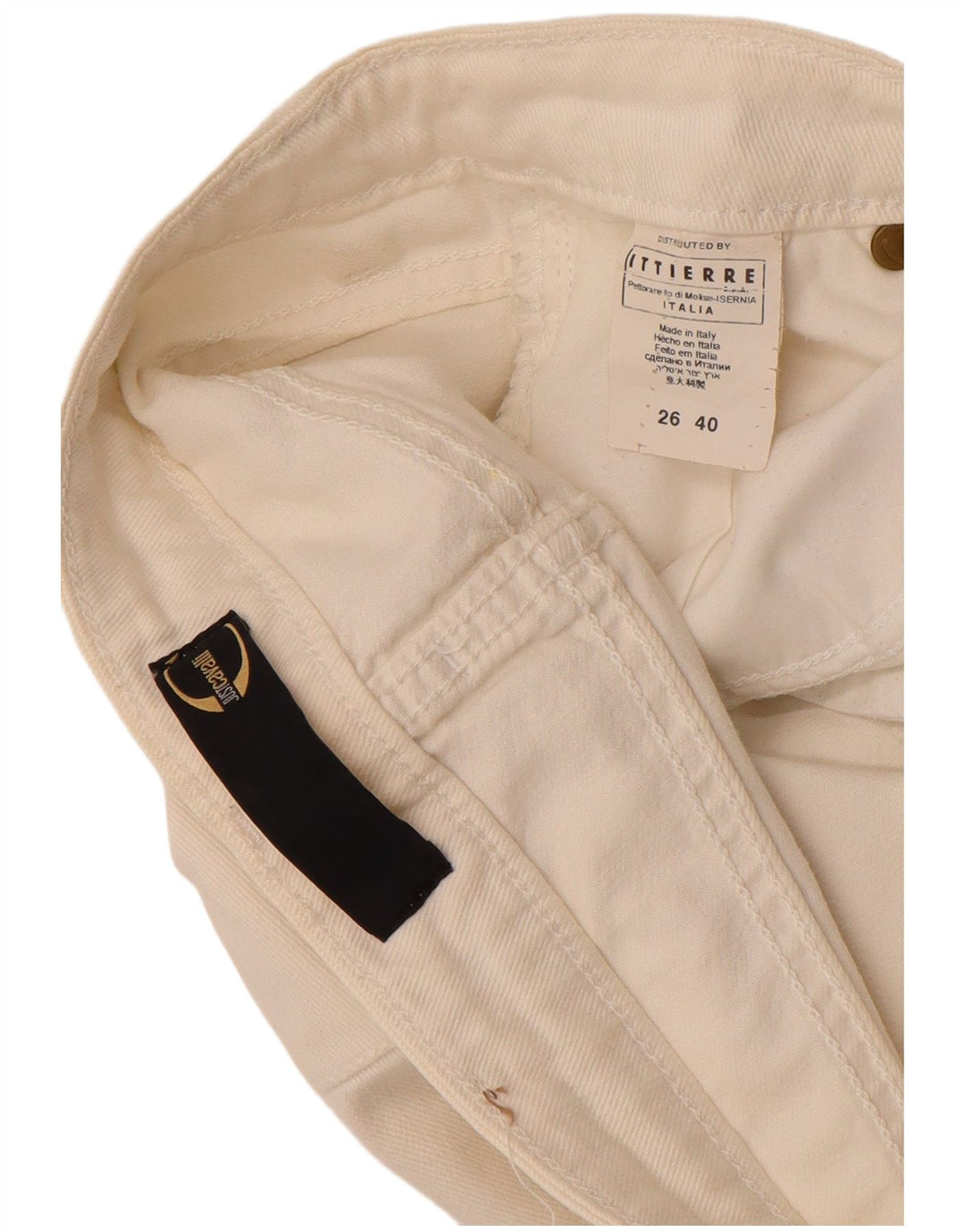 Just Cavalli Jean Bootcut Femme W26 L30 Coton Blanc