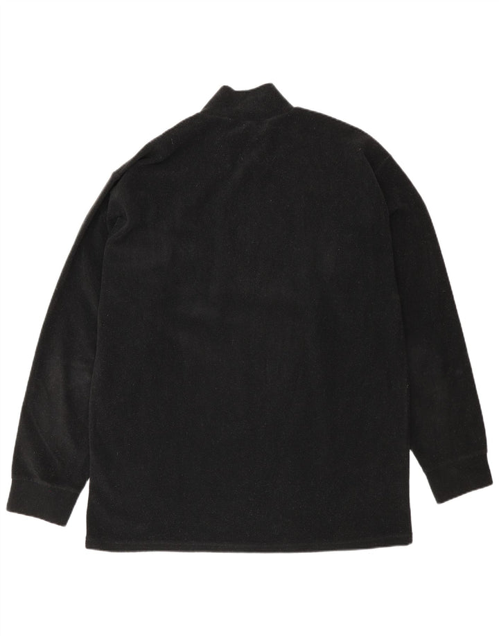 Fila Mens Zip Neck Fleece Jumper IT 52/54 Large Black