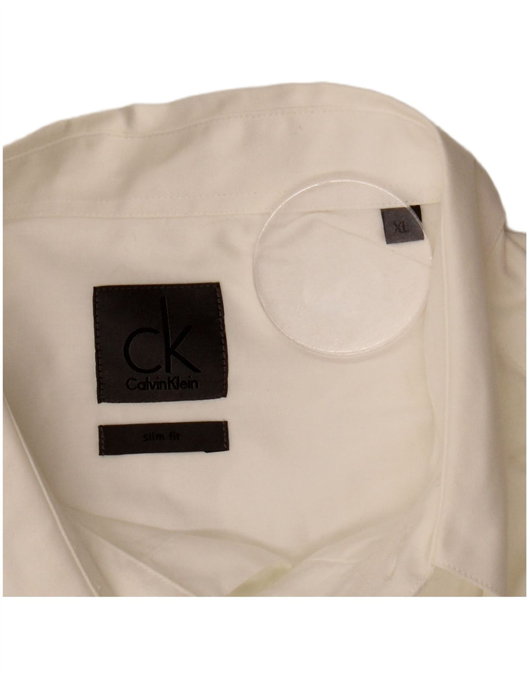 CALVIN KLEIN Herre Slim Fit skjorte XL Hvid
