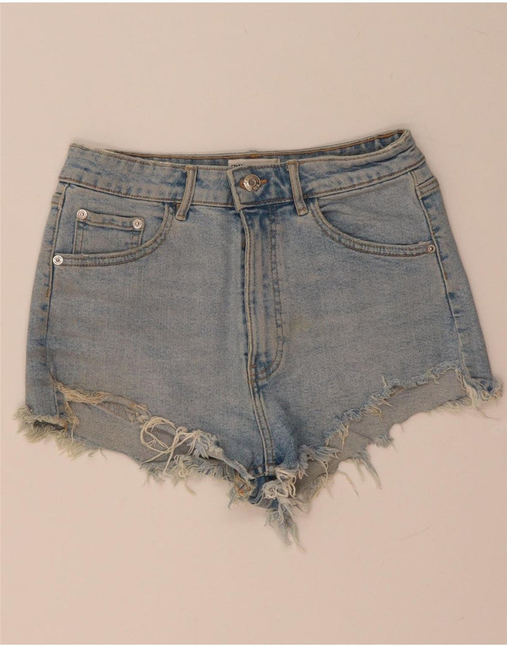 Zara Womens Denim Shorts EU 38 Small W28 Blue
