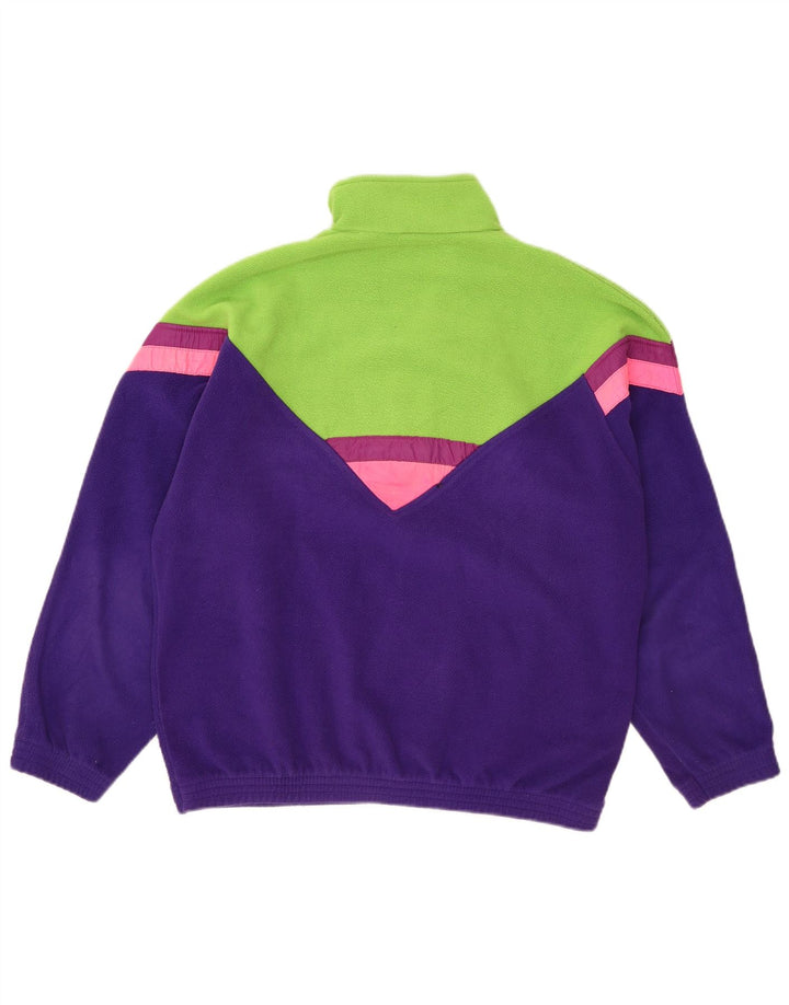 Brugi Ανδρικό φερμουάρ με λαιμόκοψη Fleece Jumper Medium Purple Colourblock Πολυεστέρας