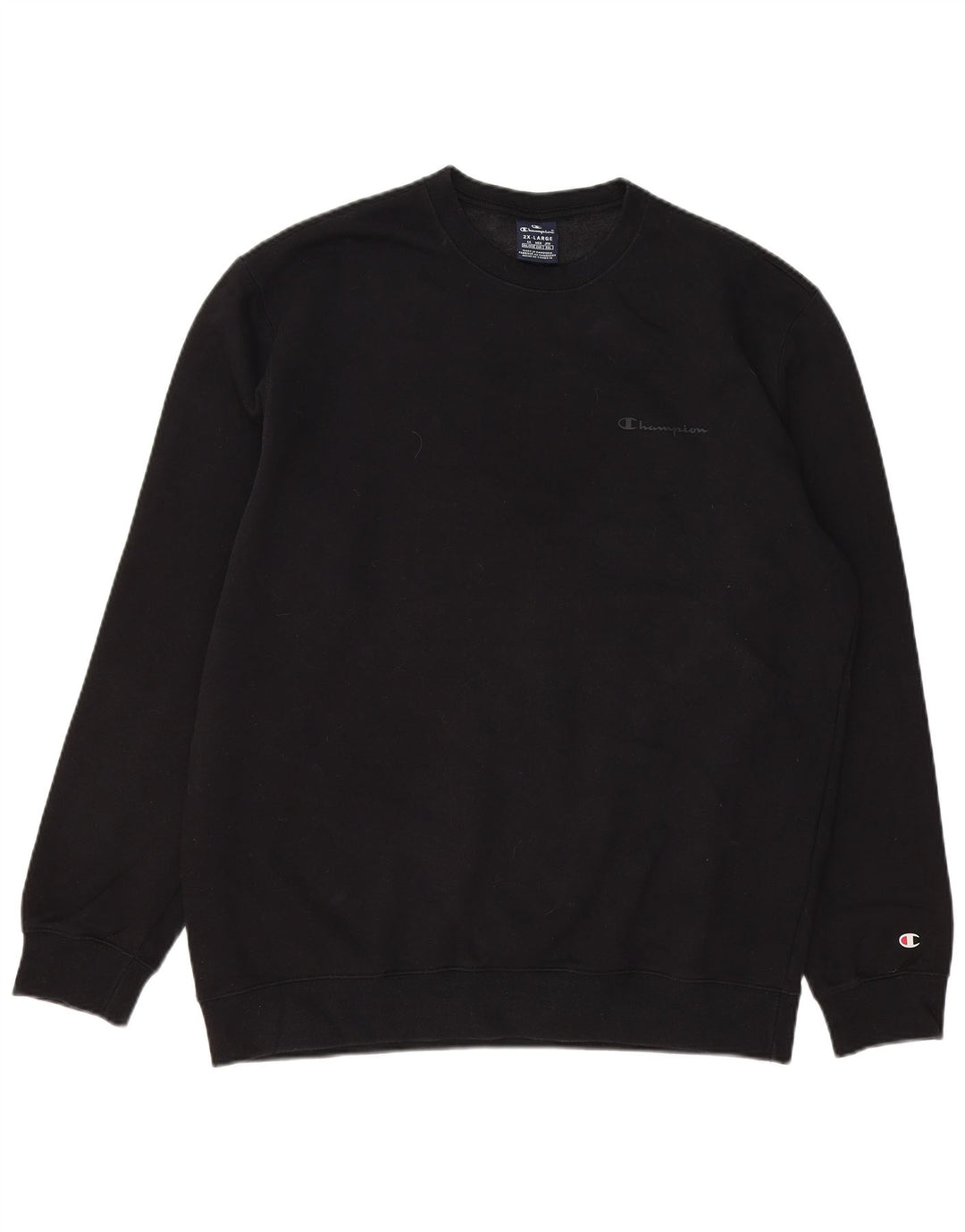 CHAMPION Mens Sweatshirt Jumper 2XL Black Cotton