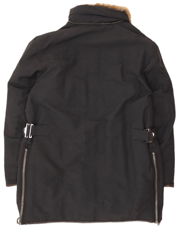 PEUTEREY Mens Parka Jacket UK 42 XL Navy Blue Polyamide
