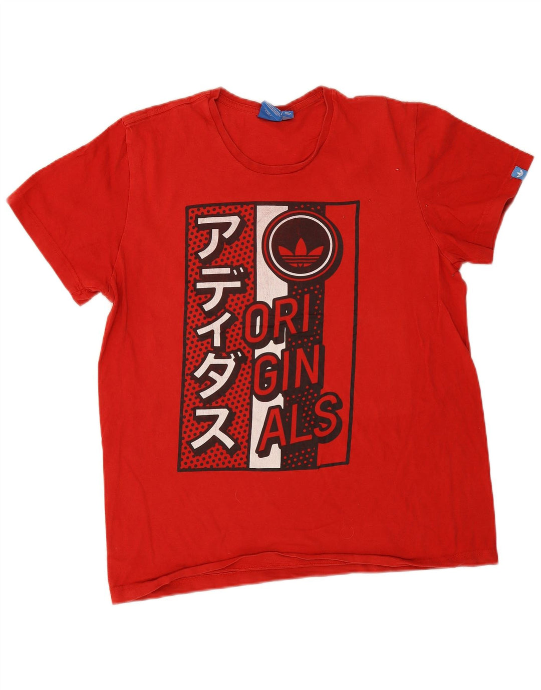 T-shirt grafica da uomo Adidas grande rossa