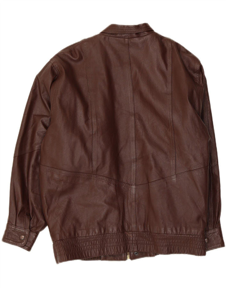 Vintage herre læderjakke UK 42 XL Brun