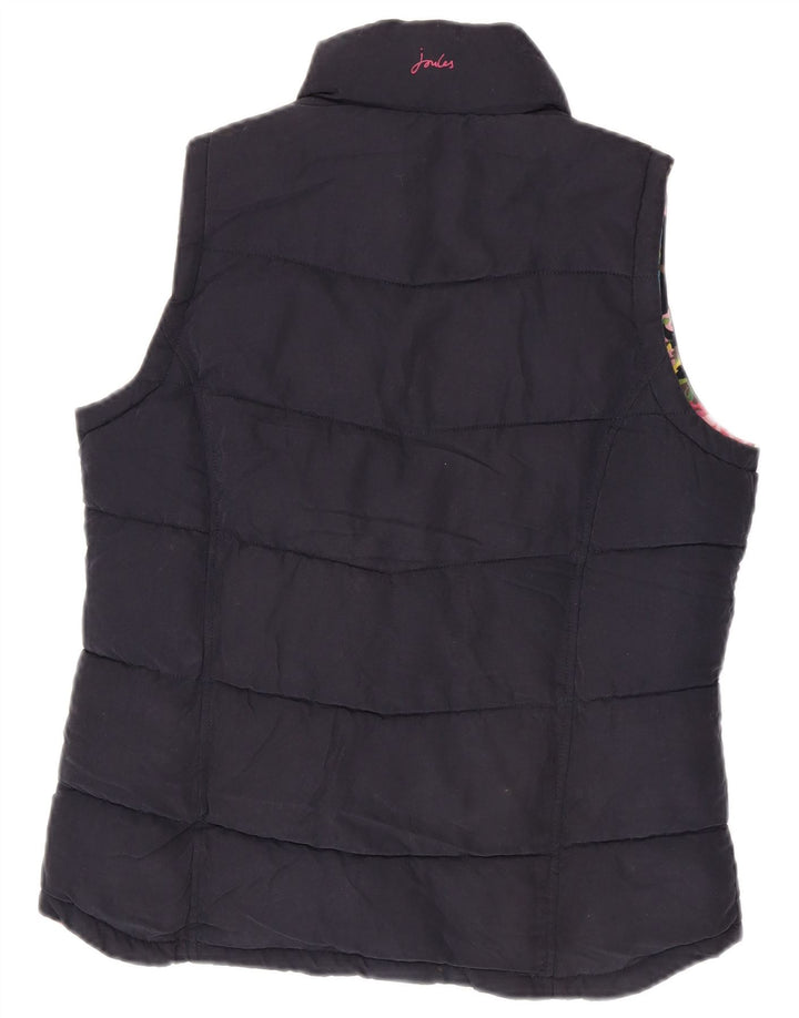 Joules Womens Padded Gilet UK 12 Medium Navy Blue Polyester