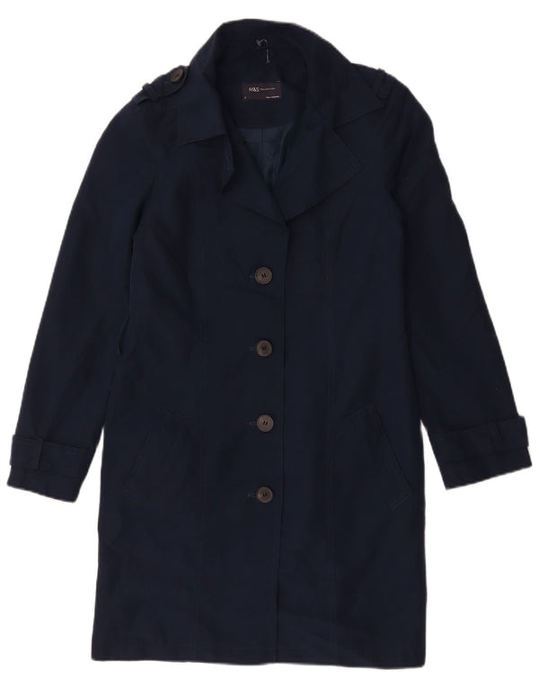 Marks & Spencer Gabardina para mujer UK 8 Small Poliéster azul marino