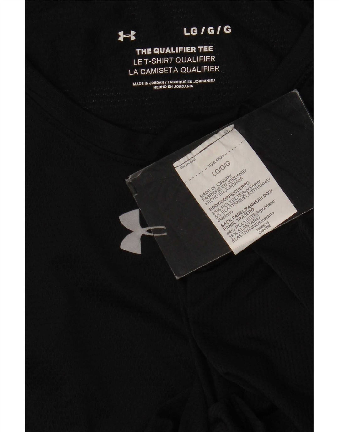 T-shirt da uomo Under Armour Top grande in poliestere nero