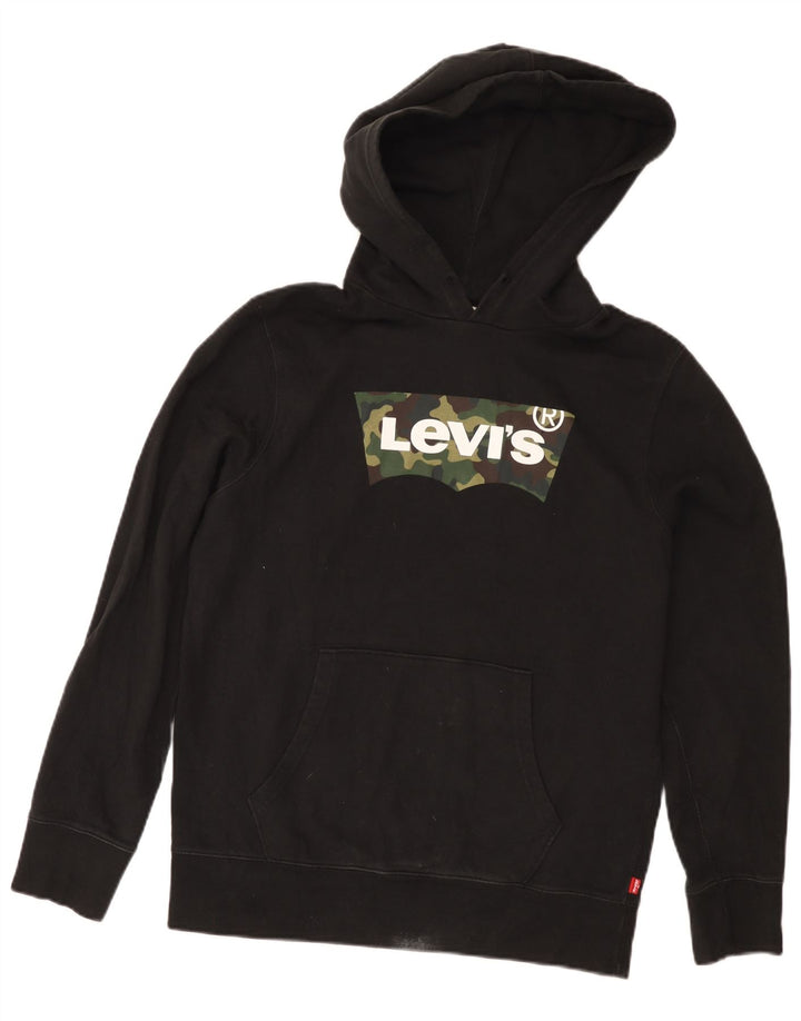 Levi's Grafisk hættetrøje til mænd, lille sort bomuld