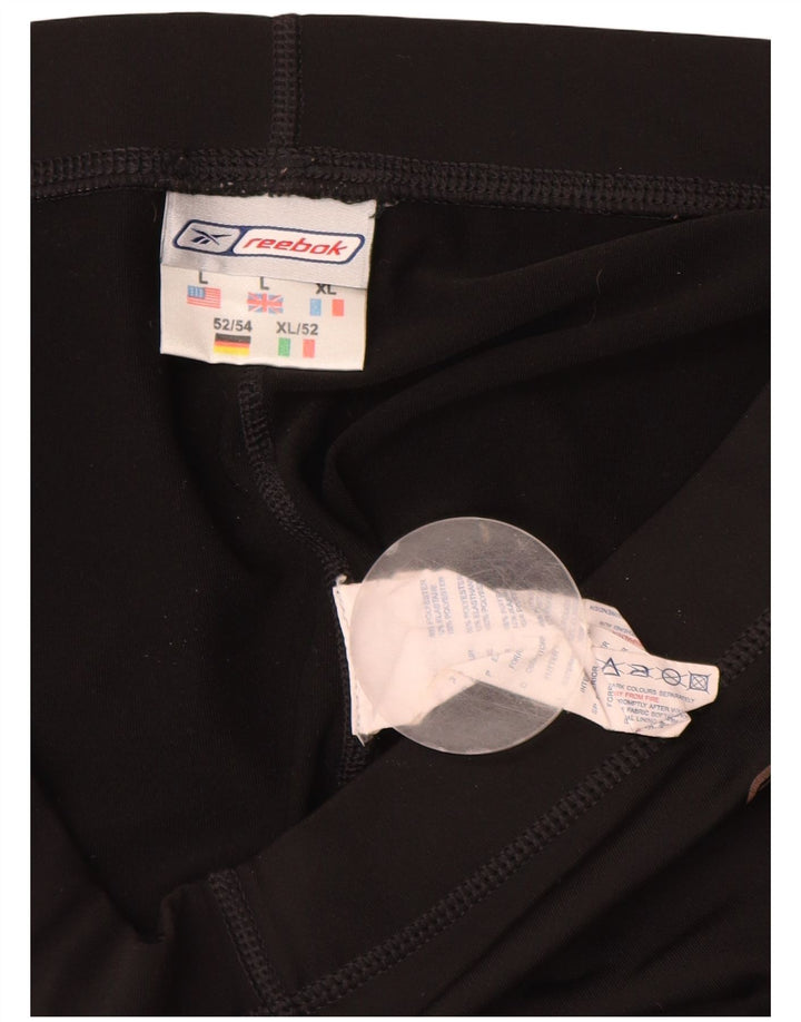 Reebok Womens Sport Shorts UK 14 Large  Black Polyester