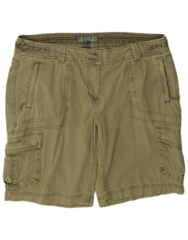 Fat Face Womens Cargo Shorts UK 18 XL W38 Green Cotton