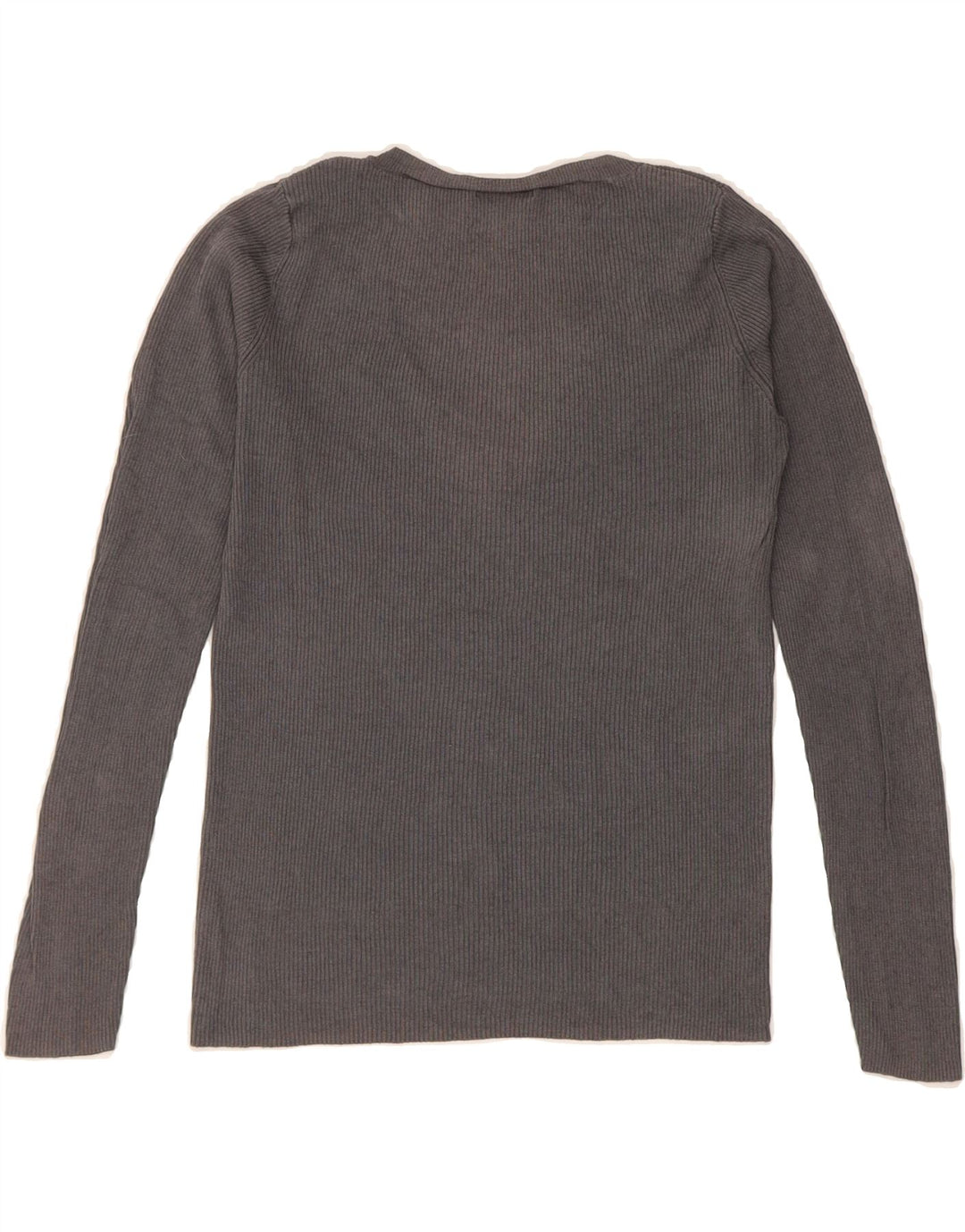 MASSIMO DUTTI Womens V-Neck Jumper Sweater UK 12 Medium Grey Vintage Massimo Dutti and Second-Hand Massimo Dutti from Messina Hembry 