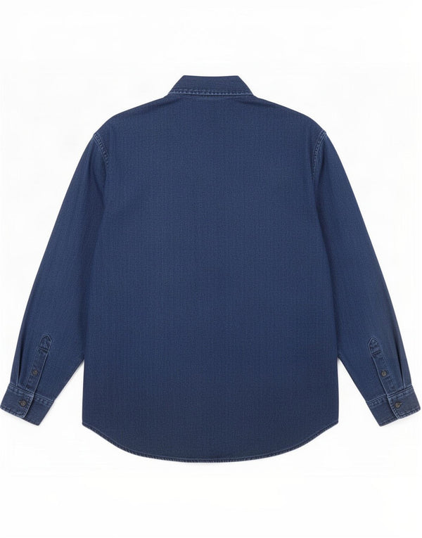 Versace Chemise Homme Large Bleu Marine Coton
