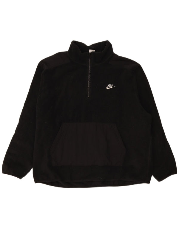 Pulover Nike pentru bărbați, cu fermoar și gât, 2XL, negru