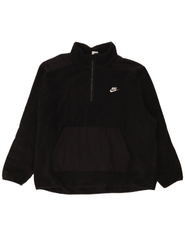 Nike Herren-Fleecepullover mit Reißverschluss, 2XL, Schwarz