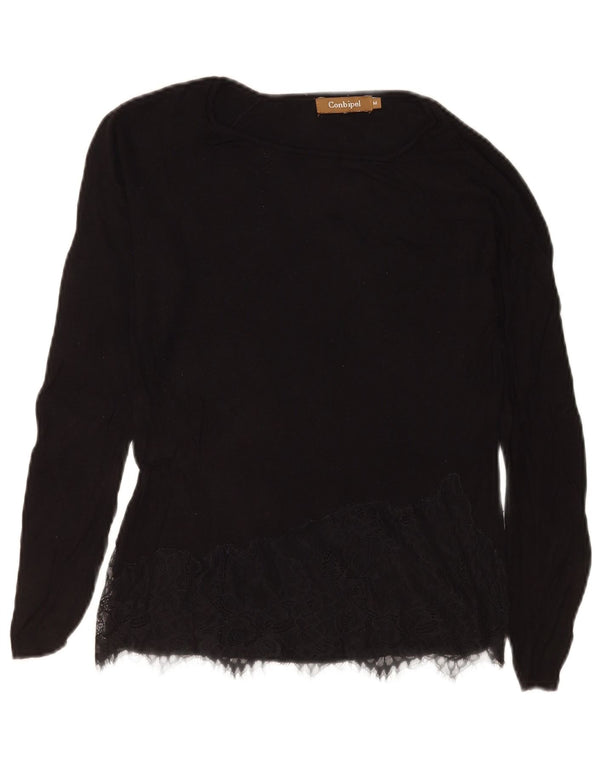 Conbipel Dame Top Langærmet UK 12 Medium Black Floral