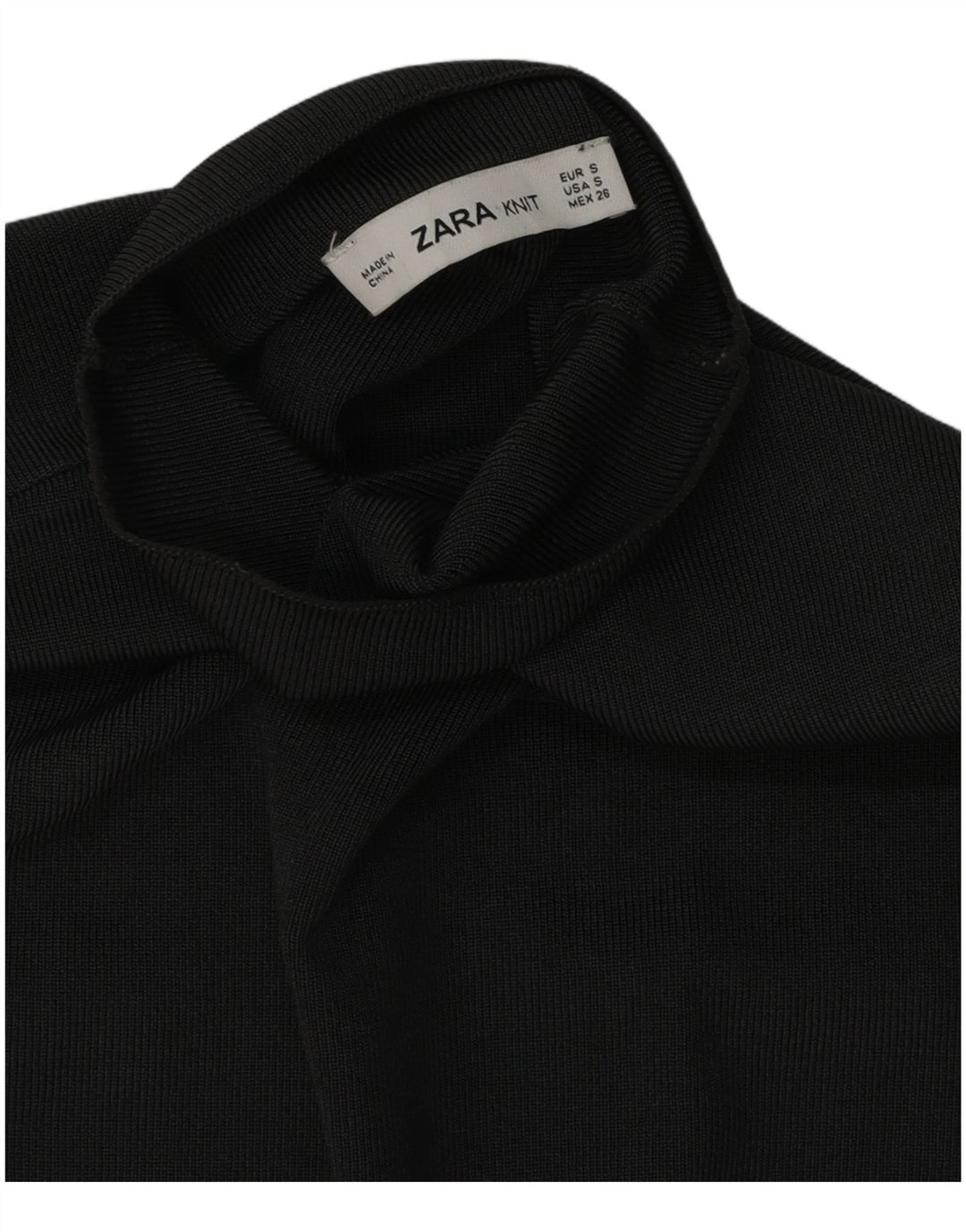 Zara Dame Ærmeløs Knit Crop Top UK 10 Small Grey