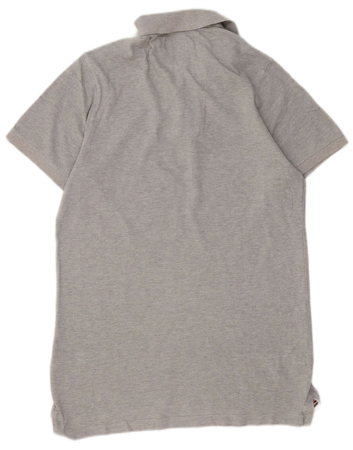 TOMMY HILFIGER Mens Polo Shirt Large Grey Cotton