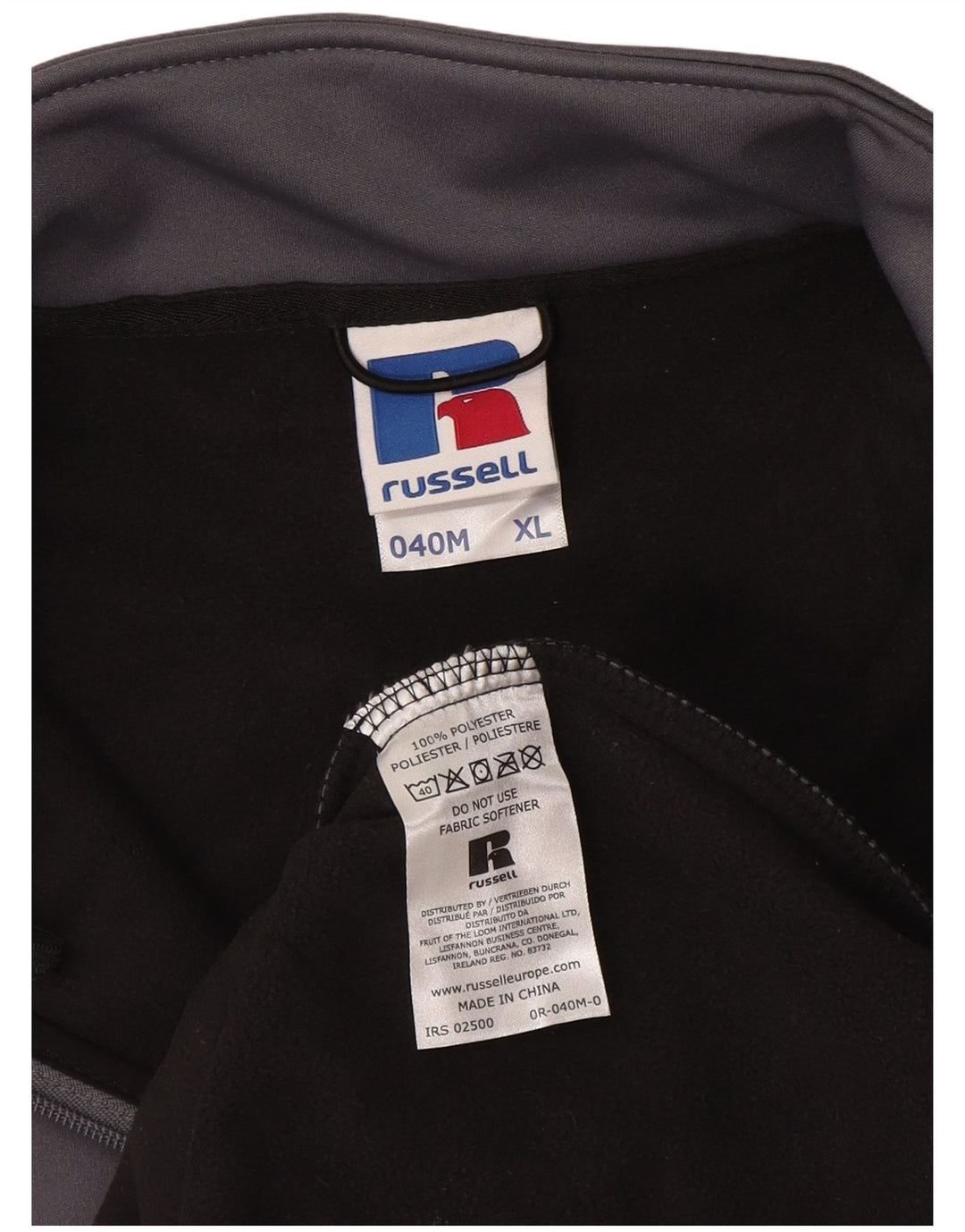 RUSSELL ATHLETIC Mens Tracksuit Top Jacket XL Grey Polyester