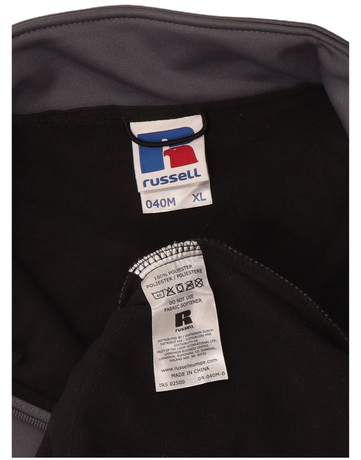 RUSSELL ATHLETIC Mens Tracksuit Top Jacket XL Grey Polyester