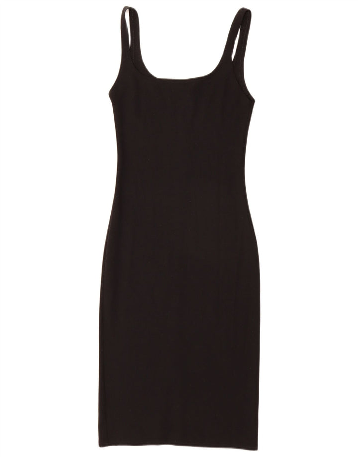 Zara Womens Sleeveless Sheath Dress UK 8 Small Black