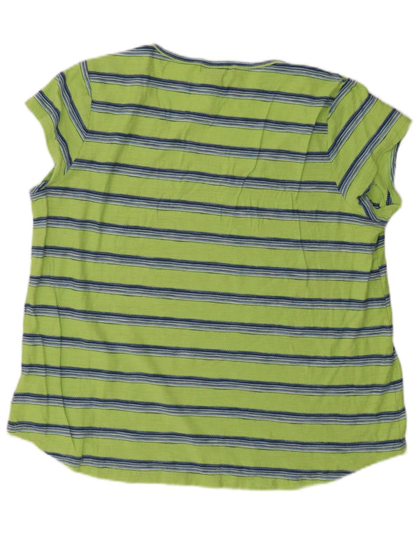 T-shirt da donna Chaps Top UK 18 XL cotone a righe verdi