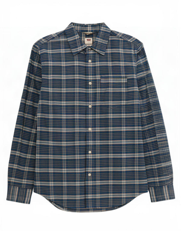 Levi's Chemise Standard Homme Bleu Marine Petit Carreaux Coton
