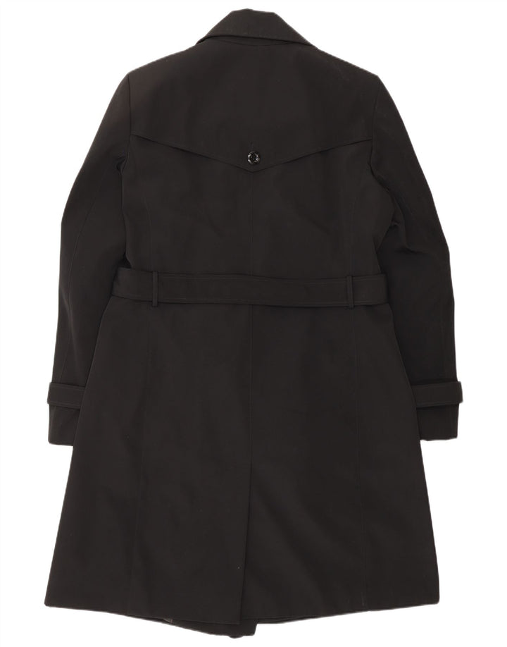 CALVIN KLEIN Damen Trenchcoat UK 16 Large Schwarz Polyester