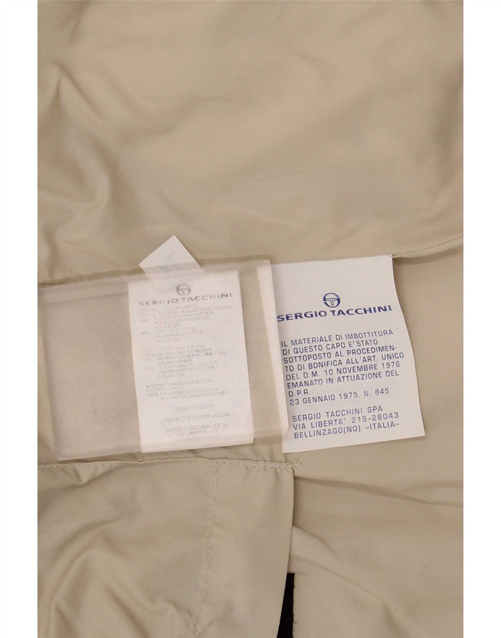 Sergio Tacchini Mens Padded Gilet UK 42 XL Beige Polyester