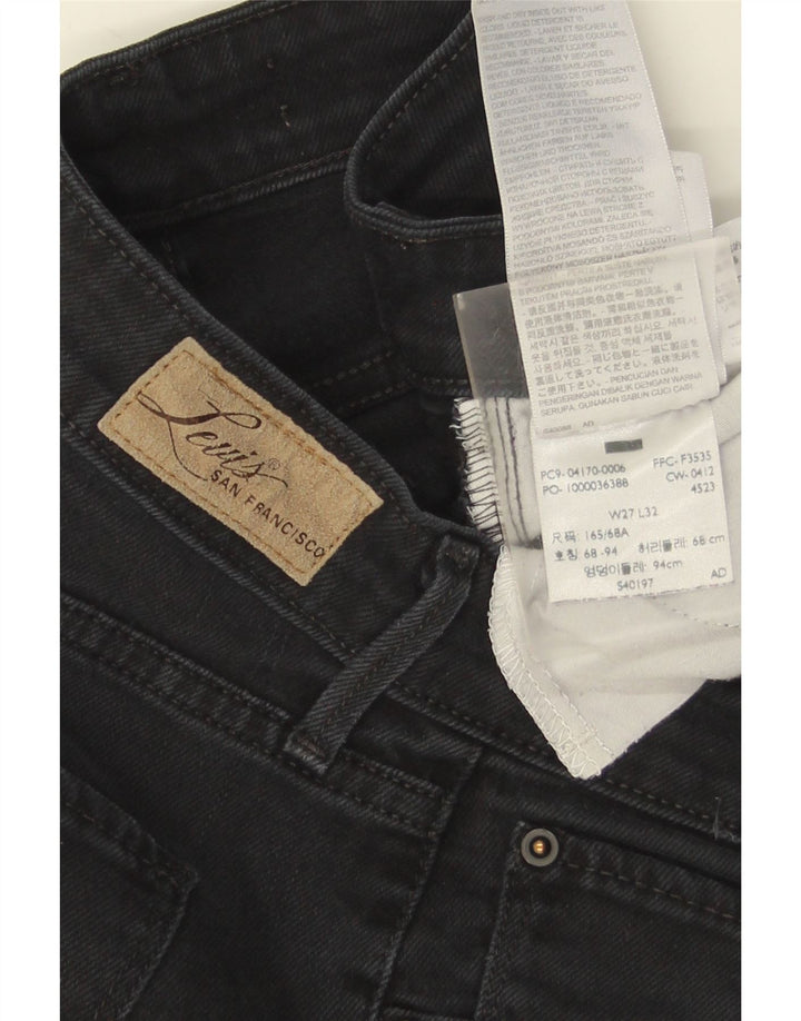 Levi's lige jeans til kvinder W27 L32 sort bomuld