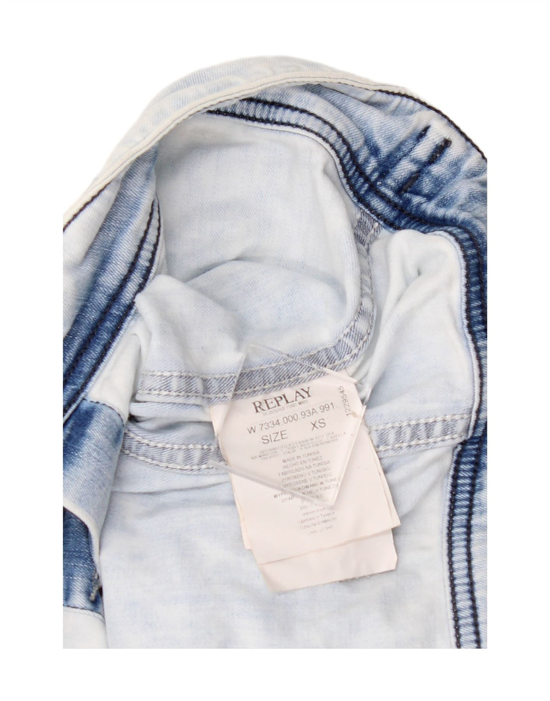 REPLAY Womens Oversized Crop Denim Jacket UK 6 XS Blue Cotton Vintage Replay and Second-Hand Replay from Messina Hembry 