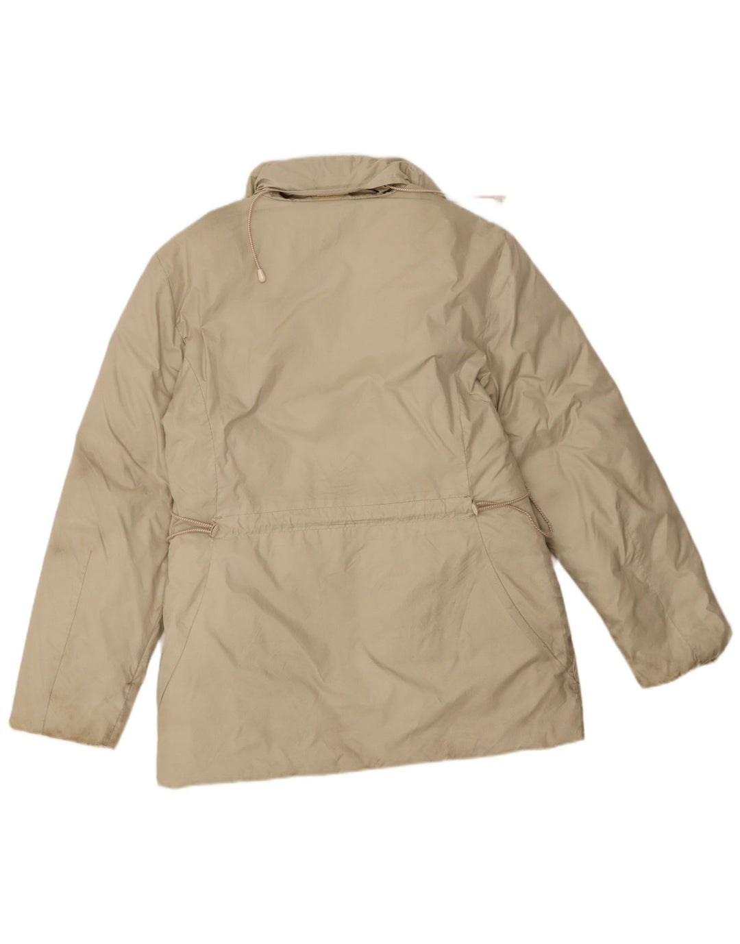 Gas Womens Hooded Padded Jacket UK 14 Large Beige Nylon