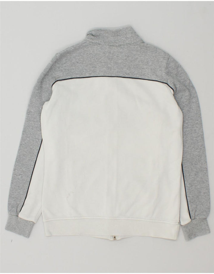 CHAMPION Womens Graphic Tracksuit Top Jacket UK 12 Medium Grey Colourblock Vintage Champion and Second-Hand Champion from Messina Hembry 