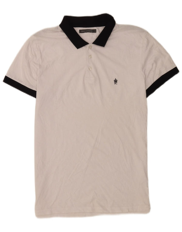 French Connection Mens Rugby Polo Shirt Large White Cotton