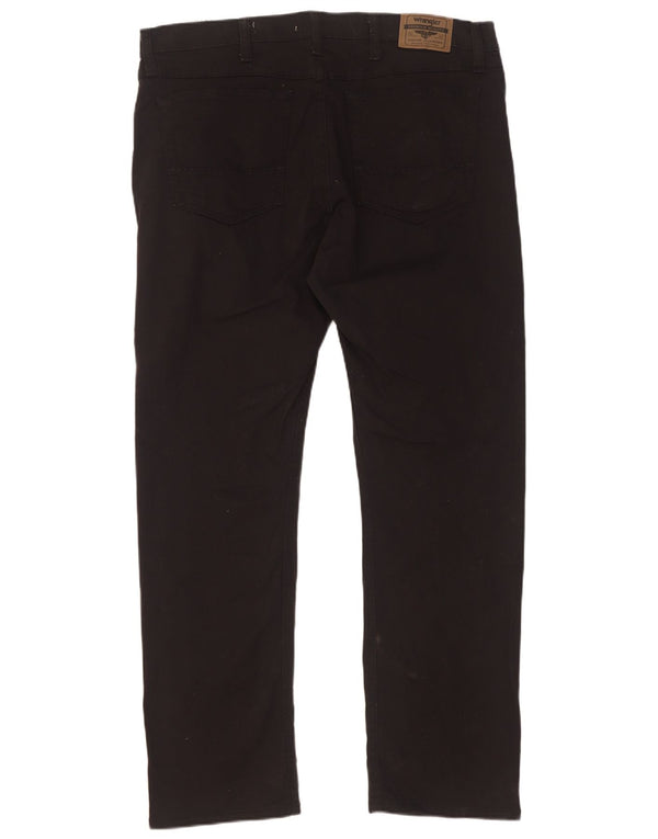 Pantaloni casual dritti slim da uomo Wrangler W36 L30 cotone nero