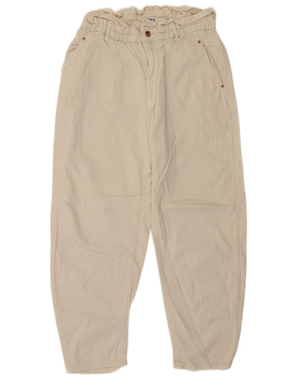Zara Womens Tapered Jeans EU 32 Large W32 L26 Beige Bomuld