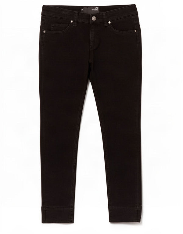 Moschino Womens Low Waist Skinny Jeans W30 L28 Black Cotton
