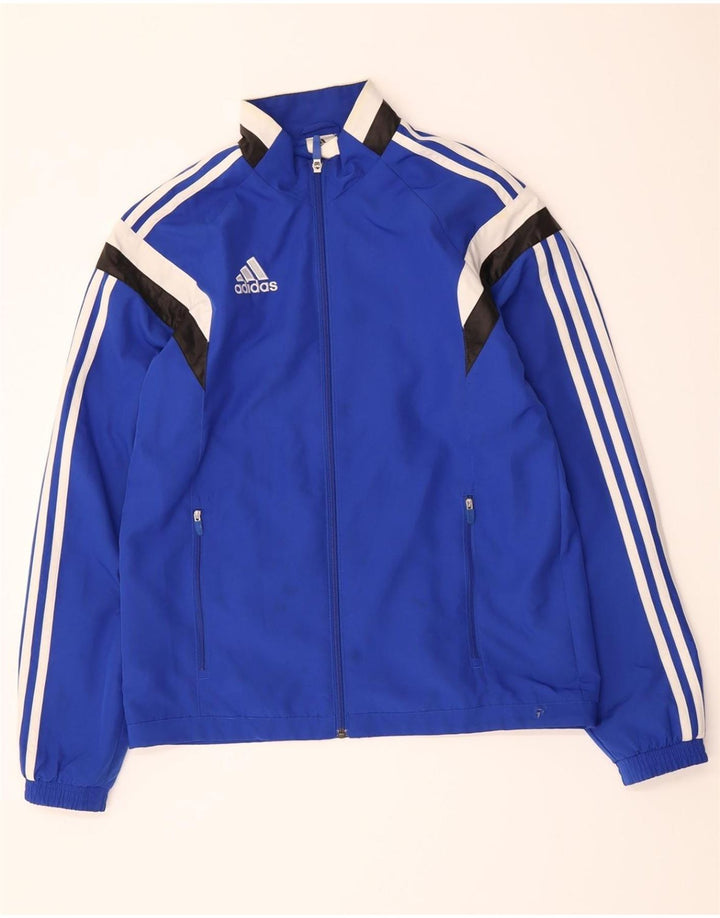 ADIDAS Mens Tracksuit Top Jacket Small Blue Colourblock Vintage Adidas and Second-Hand Adidas from Messina Hembry 
