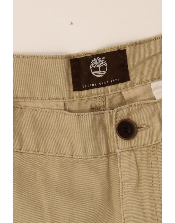 TIMBERLAND Mens Straight Chino Trousers W38 L28 Beige Cotton Vintage Timberland and Second-Hand Timberland from Messina Hembry 