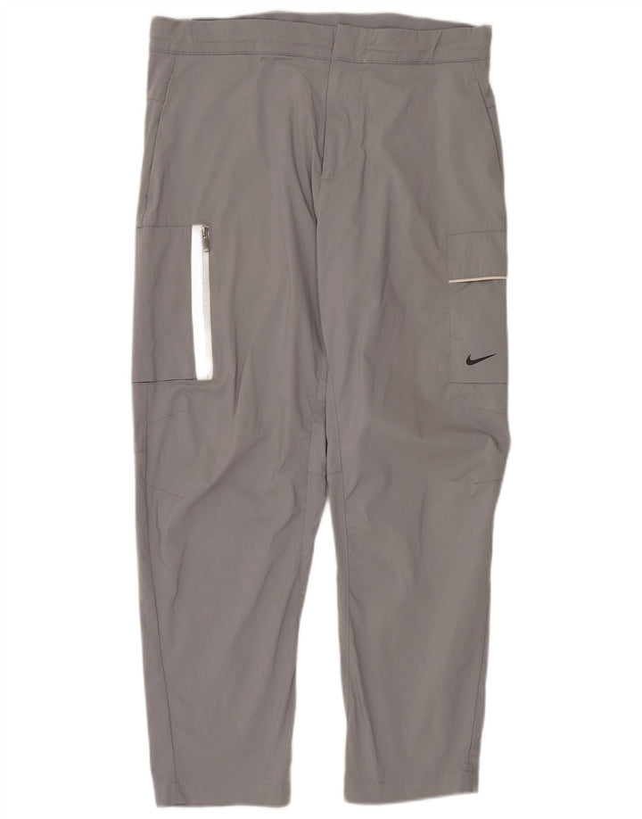 Pantaloni cargo dritti da uomo Nike W34 L28 cotone grigio