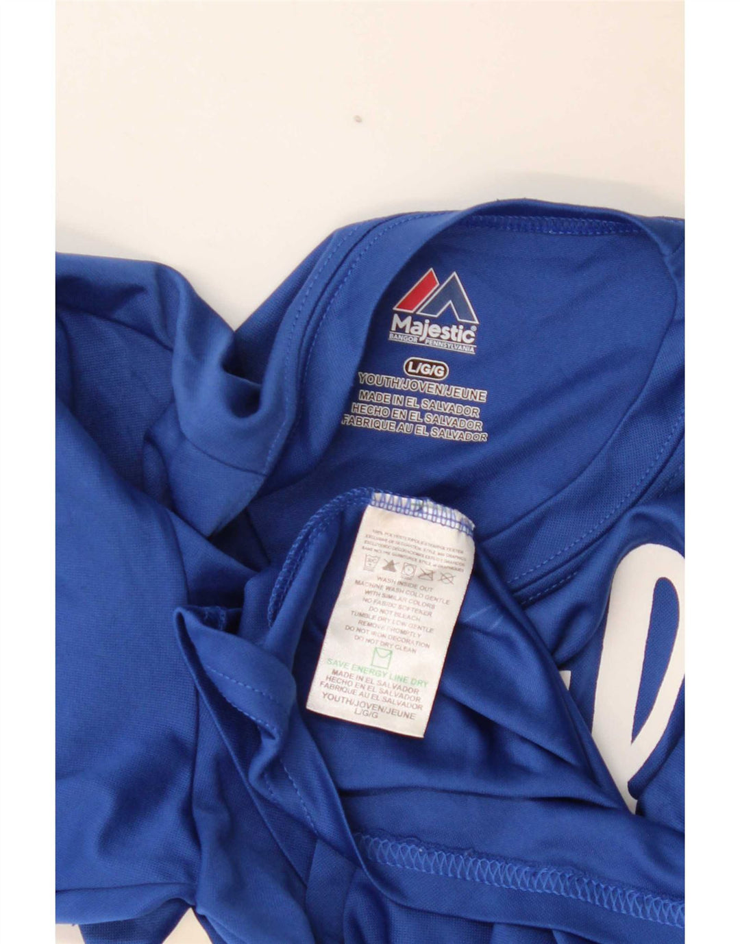 Majestic Boys Grafisk T-Shirt Top 13-14 År Stor Blå Polyester