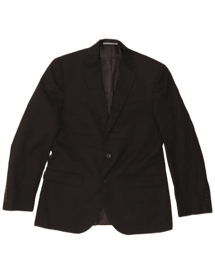 Marks & Spencer Ανδρικό τζάκετ Blazer με 2 κουμπιά κανονική εφαρμογή UK 38 μεσαίο μαύρο